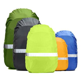 リュックカバー 防水 反射材付き 15-80L 超防水 登山 サイクル スポーツ アウトドア 黒 緑 青