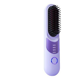 ヘアブラシ レディース ストレート カール 2way 携帯用 コードレス ヘアーアイロン ミニブラシ 電気ブラシ 旅行 前髪 USB充電式