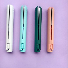 ヘアアイロン レディース USB充電式 ストレート カール 2way ミニ 携帯用 コードレス セラミック