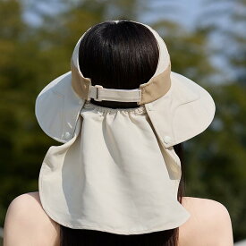 帽子 レディース 春夏 韓国風 UVカット 漁夫帽 つば広 日よけ帽子 フェイスカバー ショール付き 綿 無地 ハット おしゃれ かわいい 自転車 紫外線対策 旅行 アウトドア ブラック ベージュ カーキ ピンク パープル グレー