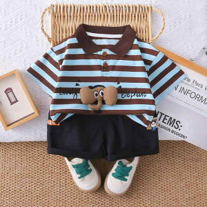 �L�b�Y �j�̎q�p �����V���c �Z�p�� �㉺�Z�b�g �� �X�g���C�v�� �J�W���A�� ���i�� ������ 80 90 100 110 120cm