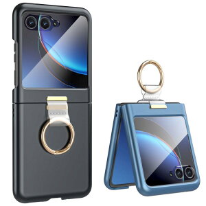 �X�}�z�P�[�X Motorola Razr40 Ultra �S�ʕی� �ϏՌ� �w��h�~ �����O�t�� �u���b�N ������