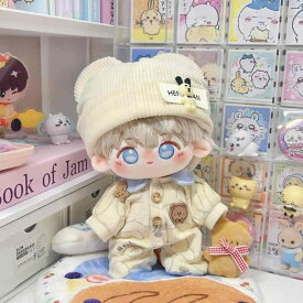 ぬいぐるみ 20cm 着せ替え人形用 服 オールインワン パジャマ かわいい クマ クッキー