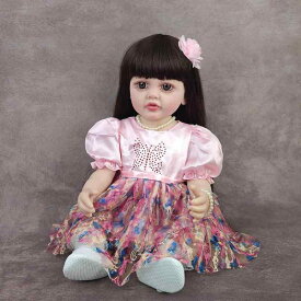 人形 ドール 女の子 55cm かわいい 着せ替え おもちゃ 玩具 人形遊び ブラウンヘア ピンク チュールスカート