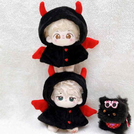 ぬいぐるみ 用 服 悪魔 コスチューム ブラック レッド ウィング ハロウィン パーカー