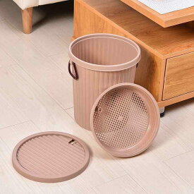 茶殻入れ 排水口付き 茶葉 ごみ箱 プラスチック製 丸型 ポータブル 家庭用 リビング