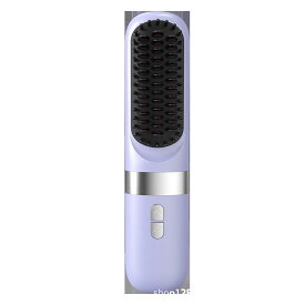 ヘアブラシ ストレートアイロン コードレス ミニ 携帯用 2way カール ストレート 前髪 両用 コンパクト 6段階温度調整 セラミック