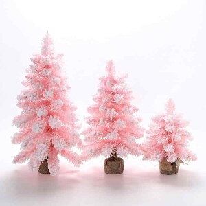 �N���X�}�X�c���[ ��� �s���N 30cm 45cm 60cm PVC�� �d�r�� LED���C�g�t�� �V���[�E�B���h�E����