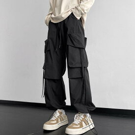 カーゴパンツ メンズ 秋用 リラックス カジュアル ヴィンテージ風 パラシュートパンツ ワークパンツ 裾絞り ジョガーパンツ ゆったり 多機能 ポケット付き