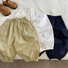 子供用 防蚊パンツ 男の子 女の子 ベビー ズボン サルエルパンツ 裾絞り シンプル 無地 夏用 涼しい 軽量 通気性 普段着 公園遊び 部屋着 カジュアル