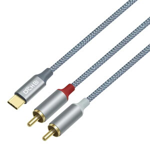 DCHAV USB C to 2RCA �ϊ� �I�[�f�B�I�P�[�u�� 1.2m Y�^ ���� ��/�� DAC�`�b�v���� USB Type-C �I�[�f�B�I�P�[�u�� �i�C�����҂� �X�}�z �^�u���b�g �m�[�g�p�\�R���Ȃ�USB�^�C�vC�@��Ή�