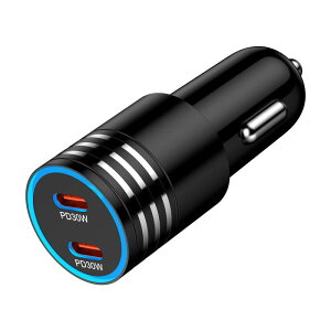 60W �J�[�`���[�W���[ 2�|�[�g �}���[�d�� �ԍڏ[�d�� USB C�V�K�[�\�P�b�g �[�d�� PD�}���[�d(USB-C) �X�}�[�g�`�b�v���� 12�`24V�ԑΉ� Type-C �[�d�� �� �[�d�� �J�[�`���[�W���[ MacBook iPad iPhone