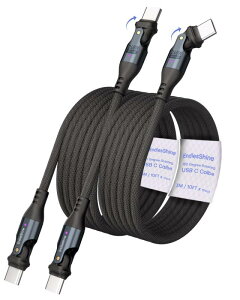 ENDLESSHINE TypeC TO TypeC USB C to C �P�[�u�� 180°��] PD 240W �}���[�d USB2.0 480MBPS �f�[�^�]���^�C�v C 180°��] �^�C�v C-1m/1.8m/3m
