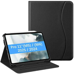 Fintie iPad Pro 11�C���`(M5/M4) �P�[�X 2025/2024 �ی�J�o�[ Apple Pencil ���[�\ Apple Pencil Pro���C�����X�[�d�Ή� 2�܃X�^���h �}���`���p �I�[�g�X���[�v�@�\�t�� �����h�~ PU