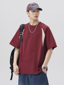 Tシャツ メンズ 半袖 接触冷感 ソロナ 防晒 配色 切り替え トップス アウトドア カジュアル スポーティー おしゃれ かっこいい 通気性 吸汗 速乾 UVカット オールシーズン