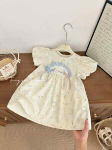 ���̎q �����s�[�X �t�� ��100% �ڐG�⊴ �A�A�� �Z�� �v�����Z�X�X�J�[�g ���킢�� ���� �v�����g �y�� �L�k�� �z������ ����g�� �J�W���A�� ���� ������ 3-8�� 90-140cm �s���N�n �A�C�{���[