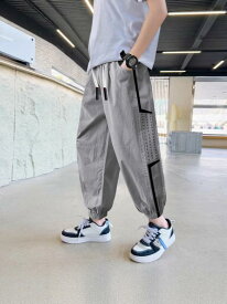 ロングパンツ キッズ 男の子 ズボン 防蚊 接触冷感 薄手 涼しい ゆったり カジュアル ジョガーパンツ 長ズボン 部屋着 通学 オールシーズン