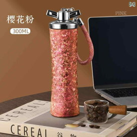 保温杯 女性用 純チタン 軽量 保温 ストロー付き ポータブル 車載 300ml 桜花粉 星瀚紫 氷河青 銀色 グラデーション 接触冷感 吸湿速乾 軽奢 学生向け 女性向け 汎用 運動 ホーム 車載 オフィス 屋外 ギフト