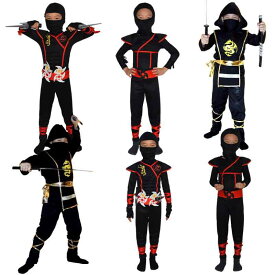 キッズ 忍者 コスプレ 衣装 子供 ハロウィン 演出服 ゲーム アニメ ロールプレイング 衣装 男女兼用 ポリエステル 生地 個性 ストリート スタイル S M L XL サイズ