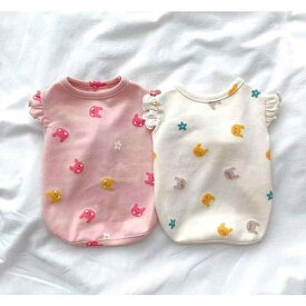 ペット 服 オールシーズン 薄手 袖付き ベスト 抜け毛防止 中小型犬 猫 男の子 女の子 ビションフリーゼ トイプードル 普段着 お散歩 通気性 柔らかい 快適 肌触り良い かわいい 動きやすい