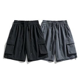 ショートパンツ メンズ カジュアルパンツ 五分丈 ワークパンツ 膝上丈 ルーズ ストレート ポケット付 運動用 オールシーズン