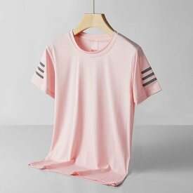 Tシャツ メンズ レディース 半袖 丸首 接触冷感 速乾 通気性 軽量 運動 フィットネス ランニング スポーツウェア 無地 シンプル オールシーズン