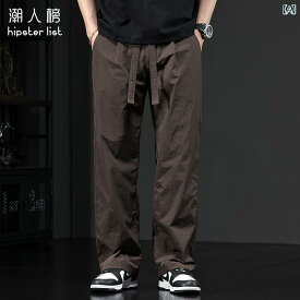 ロングパンツ メンズ 接触冷感 カジュアルパンツ スポーツウェア ストレート 速干性 防シワ 通気性 サラサラ ゆったり 春夏
