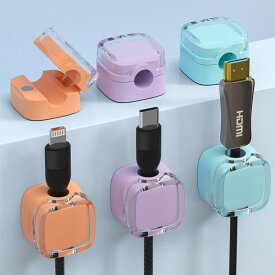 ケーブルホルダー マグネット式 デスク周り ケーブル収納 固定器 配線整理 整理整頓 ケーブルクリップ 粘着式 磁気 ケーブル固定 ケーブルマネジメント 絡まり防止 ケーブル整理 卓上 机の上 ケーブル収納器 ケーブル留め 壁面収納 コード収納ホルダー