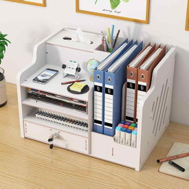 収納ボックス デスク オフィス用 鍵付き 引き出し式 ファイル 小物入れ 文房具 整理整頓 多機能 卓上収納 ステーショナリー ケース 書類収納 デスクオーガナイザー 事務用品 ペン立て 省スペース おしゃれ 便利