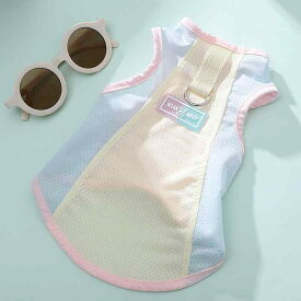 ペット 服 犬 猫 ベスト 小型犬 男の子 女の子 接触冷感 UVカット 薄手 かわいい 夏用 トイプードル ビションフリーゼ ポメラニアン おしゃれ 通気性 伸縮性 ドッグウェア キャットウェア お出かけ 散歩用 普段着