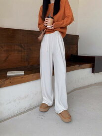 ワイドパンツ レディース 裏起毛 秋冬 スウェットパンツ ハイウエスト ストレート ロングパンツ タオル地 厚手 暖かい 伸縮性 ボトムス ゆったり 体型カバー 脚長 着痩せ カジュアル 部屋着 普段使い 防寒 白 灰色 黒
