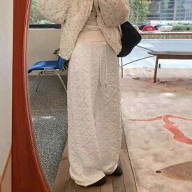 ワイドパンツ レディース 裏起毛 暖かい ボトムス コールテン 直筒 楽ちん ゆったり 体型カバー ポケット付き 厚手 伸縮性なし 防寒 秋冬 お出かけ カジュアル 通学 旅行 ホワイト ブラウン ネイビー ブラック S M L XL XXL