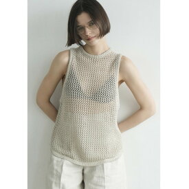 CLANE 正規商品 トップス クラネ ラウンド メッシュ ニット トップス ROUND MESH KNIT TOPS アイボリー IVORY 2024春夏新作