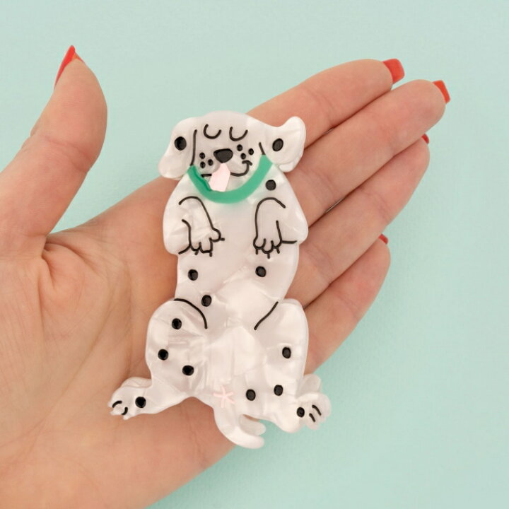 楽天市場 ククシュゼット 正規商品 ヘア アクセ クリップ 犬 かわいい Coucou Suzette ダルメシアン ヘア クロー Dalmatian Hair Claw ホワイト ブラック White Black Shafter