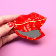 ククシュゼット 正規商品 手鏡 コンパクト ミラー スライド式 ミニ 唇 フランス おしゃれ Coucou Suzette…