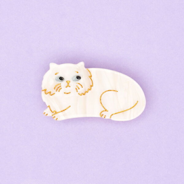 ククシュゼット 公式 クリップ 猫 ペルシャネコ チンチラ Coucou Suzette 正規品 レディース ギフト 即日発送 かわいい おしゃれ フランス ヘアアクセ ヘアクロー Persian Cat Hair Clip