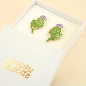 NNV[bg Ki sAX  Mtg V  I K[f Coucou Suzette A[eB`[N sAX Artichoke Earrings CbN Lilac