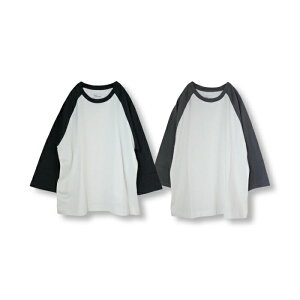 �G�f�B�b�g�N���[�W���O ����T EDIT CLOTHING ���O���� 7���� T�V���c RAGLAN SEVEN SLEEVE �u���b�N/�`���R�[�� BLACK/CHACOAL 2�F�W�J 2026�t�ĐV��
