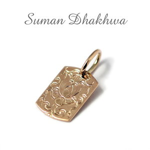 X[}_bN y_g Suman Dhakhwa [^X J[uh hbO^O y_g K10CG[S[h Lotus Carved Dog Tag K10YG