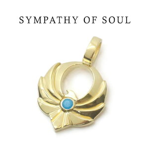 SYMPATHY OF SOUL�@�ʒ� Symbolic Eagle Pendant Small K18 Gold coating Turquoise �V���{���b�N�C�[�O���y���_���g �X���[���@�^�[�R�C�Y �y���K���i �����ʔ́z