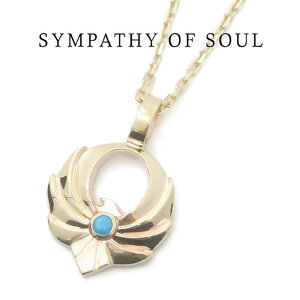 �V���p�V�[�I�u�\�E�� �l�b�N���X �S�[���h SYMPATHY OF SOUL Symbolic Eagle Pendant Small K10 Yellow Gold Turquoise �V ���{���b�N�C�[�O���y���_���g �X���[�� �^�[�R�C�Y �`�F�[���Z�b�g K10YG �y���K���i ��