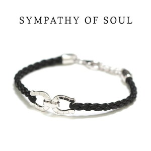 SYMPATHY OF SOUL �V���p�V�[�I�u�\�E�� Horseshoe Leather Bracelet Silver �z�[�X�V���[���U�[�u���X���b�g �V���o�[�y���K���i �����ʔ́z