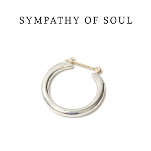 シンパシーオブソウル ピアス シルバー フープ メンズ レディース ユニセックス プレーン ブランド 男女兼用 SYMPATHY OF SOUL Plain Hoop Pierce Silver【正規商品 公式通販】