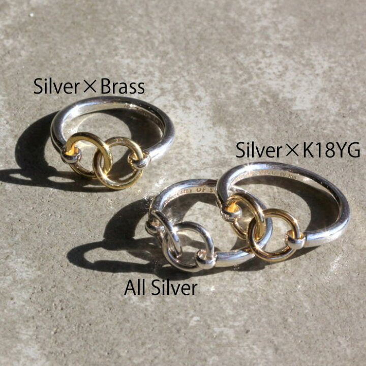 シンパシーオブソウル ユニティダブルリング11号K18YG SILVER