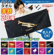 名入れ タオル ( 吹奏楽 タオル 全面 フルカラー 印刷 選べる 楽器デザイン 選べるカラー 名前 入れ ) フ…