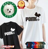ポメラニアン アニマル おもしろ Tシャツ ( 選べるカラー Tシャツ ポメラニアン ジャンプ ) メンズ レデ…