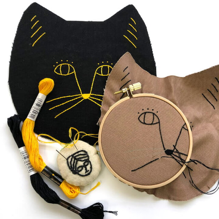 楽天市場 ねこ型 刺繍ポーチ 黒 Penitto ペニット ポップ シュール おしゃれ 猫 個性的 プレゼント プチギフト 黒猫 サニタリー 飴袋 小学生 ポーチ フラットポーチ ねこ型ポーチ シンプル かわいい 帆布 Shallow