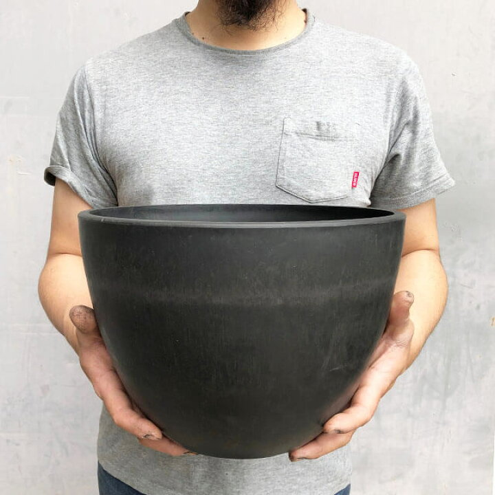 楽天市場】BLACK PLASTIC POT【BOWL TYPE】30cm×21cm 黒 プラ鉢 10号  