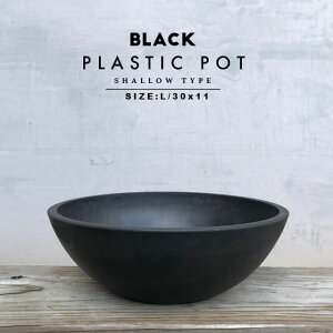BLACK PLASTIC POTySHALLOW TYPEzL:30cm×11cm  v  Aؔ ubN|bg