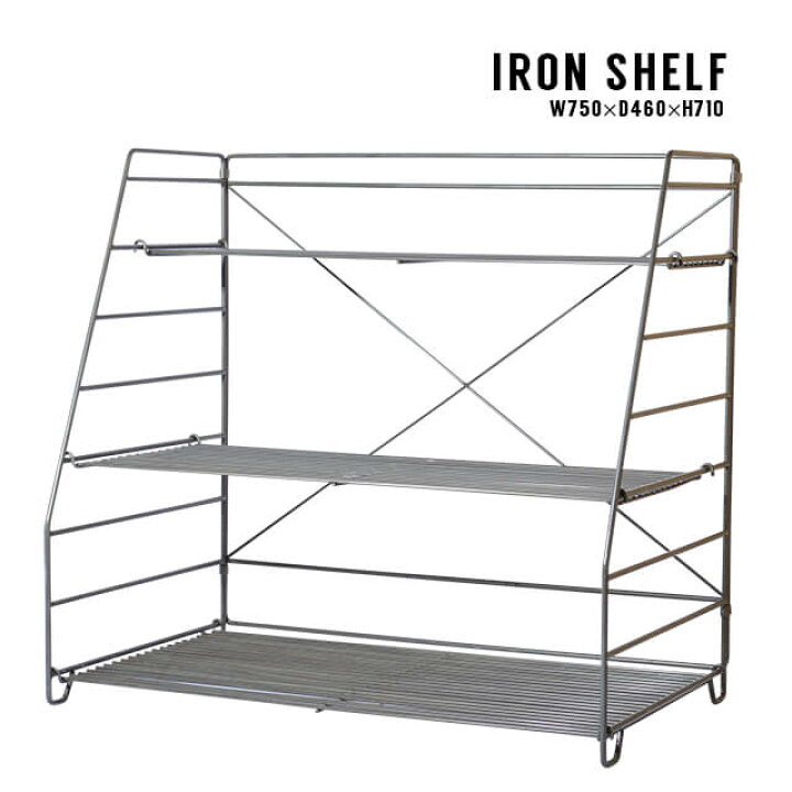 楽天市場】送料無料【IRON SHELF】組み立て式アイアンシェルフ 